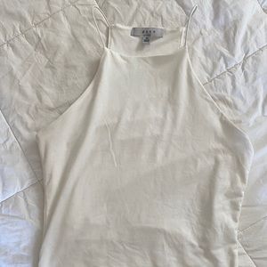 thin strap high neck tank top
